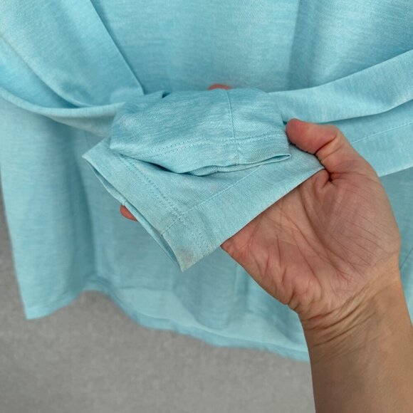 Under Armour Womens Loose Fit 1/4 Zip Pullover Top Size XL Baby Blue Lightweight - Picture 7 of 11